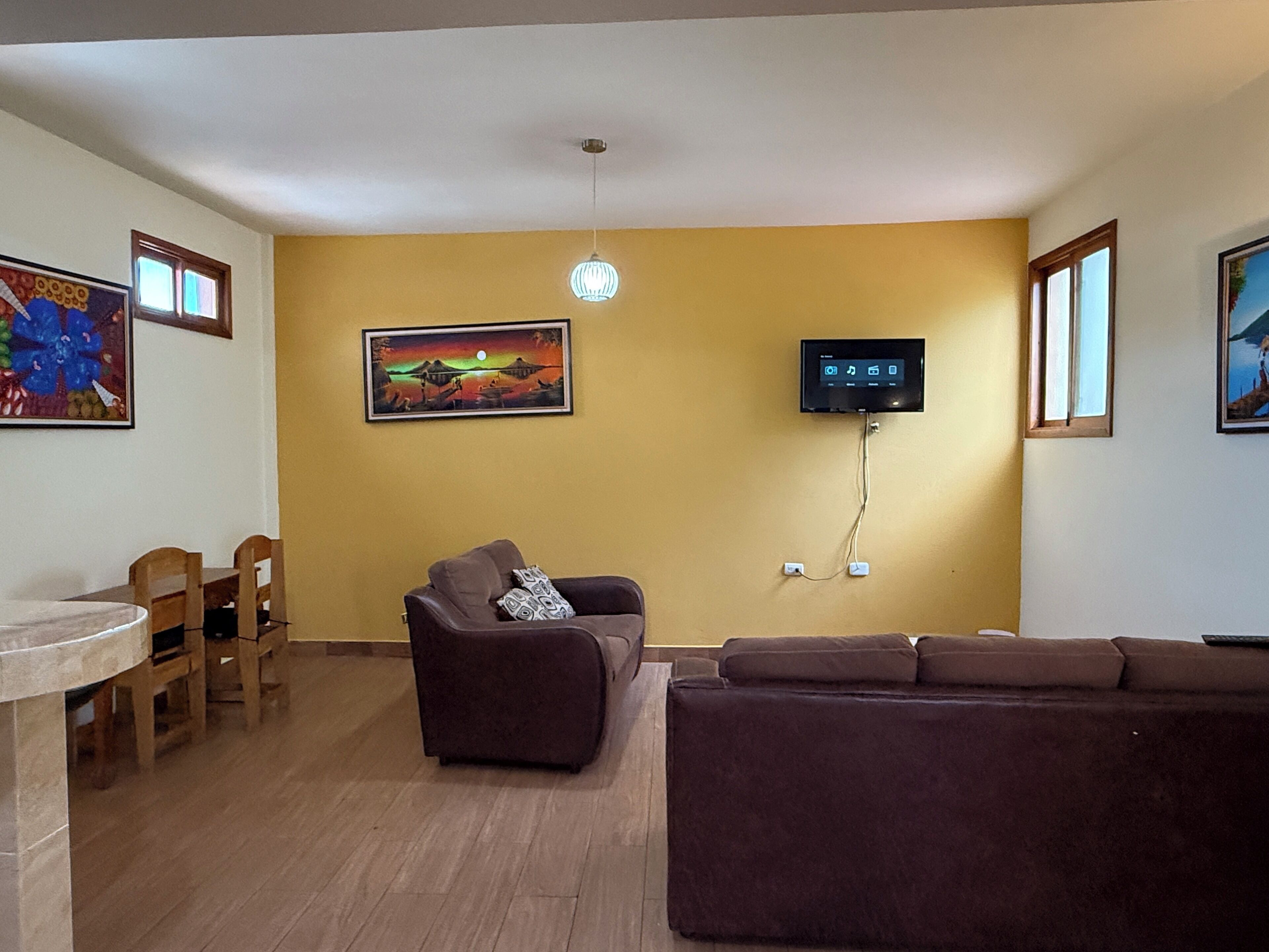 family apartment | living area | 32-inch flat-screen tv with cable channels, tv