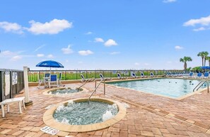 Outdoor pool, a heated pool - Direct Oceanfront Condo Renovated & New Furniture-Pools,Hot Tub, Sauna,Free wifi (Myrtle Beach)