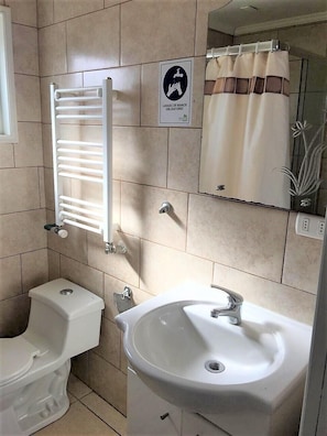 Shower, rainfall showerhead, towels, soap - Emily Eva (Osorno)