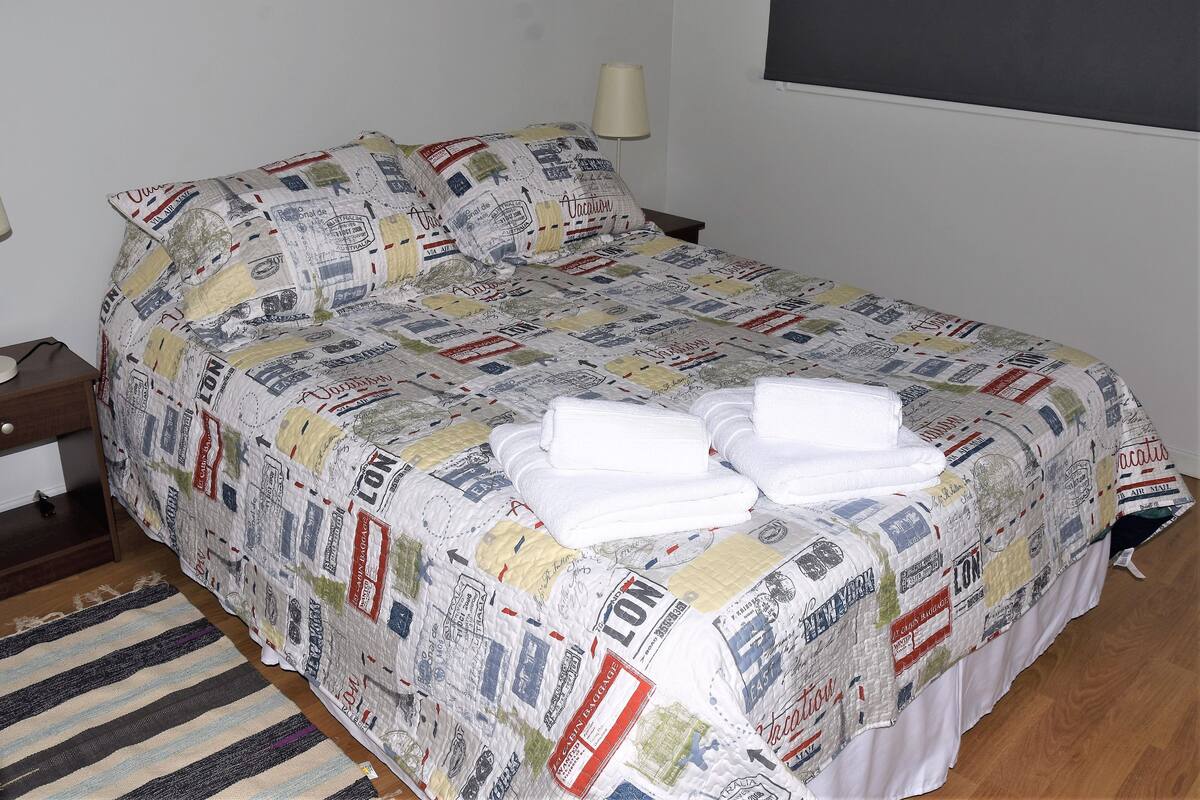 Blackout drapes, iron/ironing board, free WiFi, bed sheets