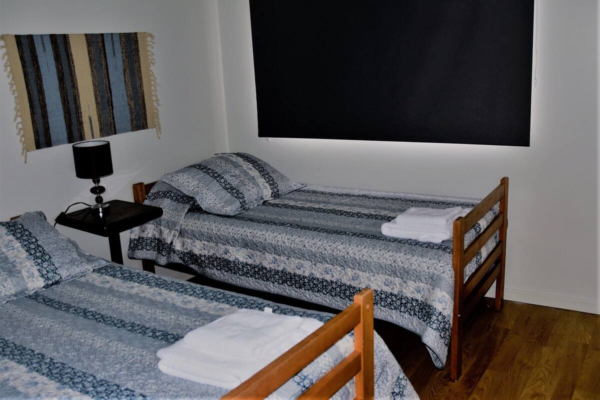 Blackout drapes, iron/ironing board, free WiFi, bed sheets