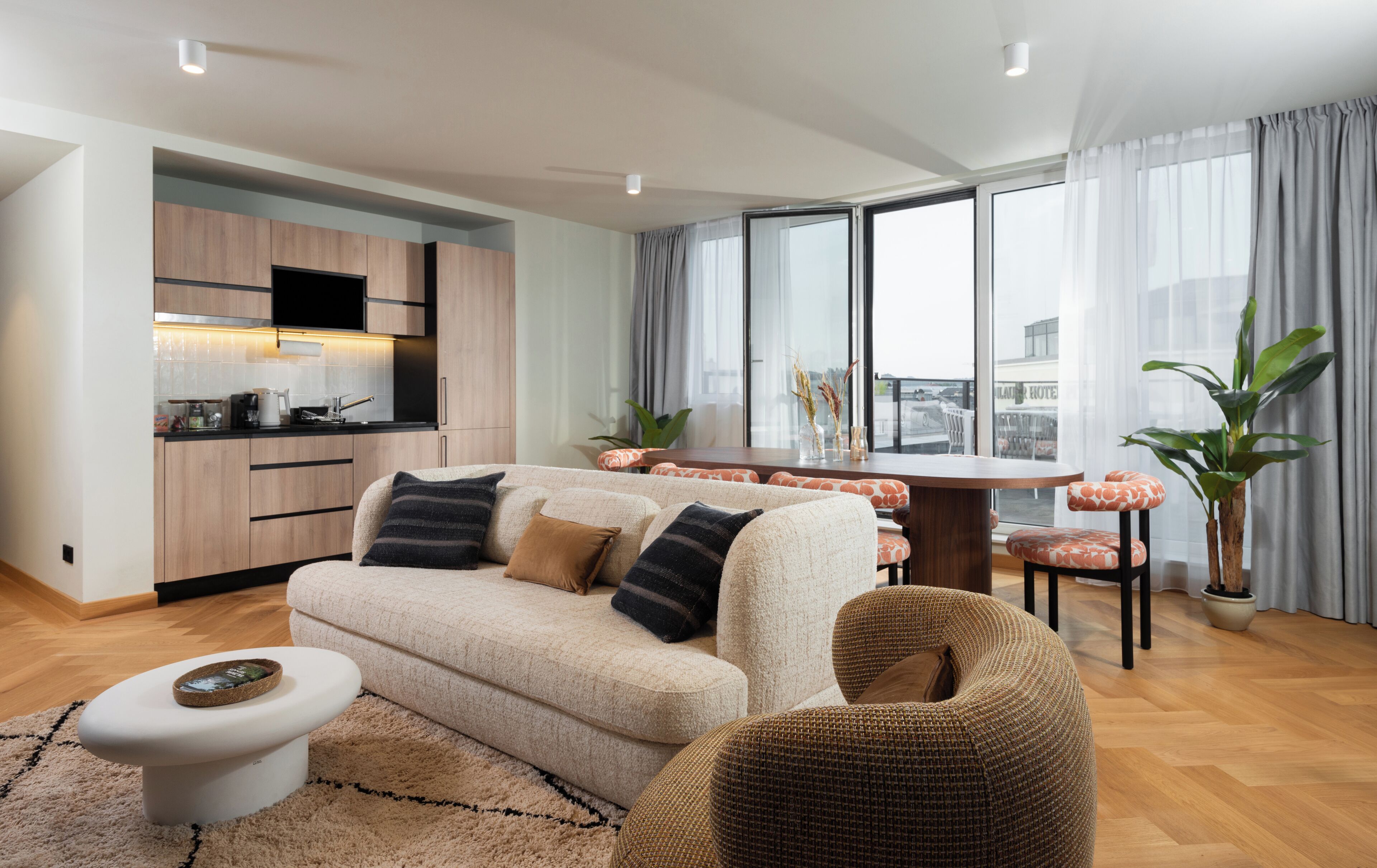 Penthouse, 3 habitaciones, Terraza | 1 habitación, caja de seguridad en la habitación y cortinas blackout 