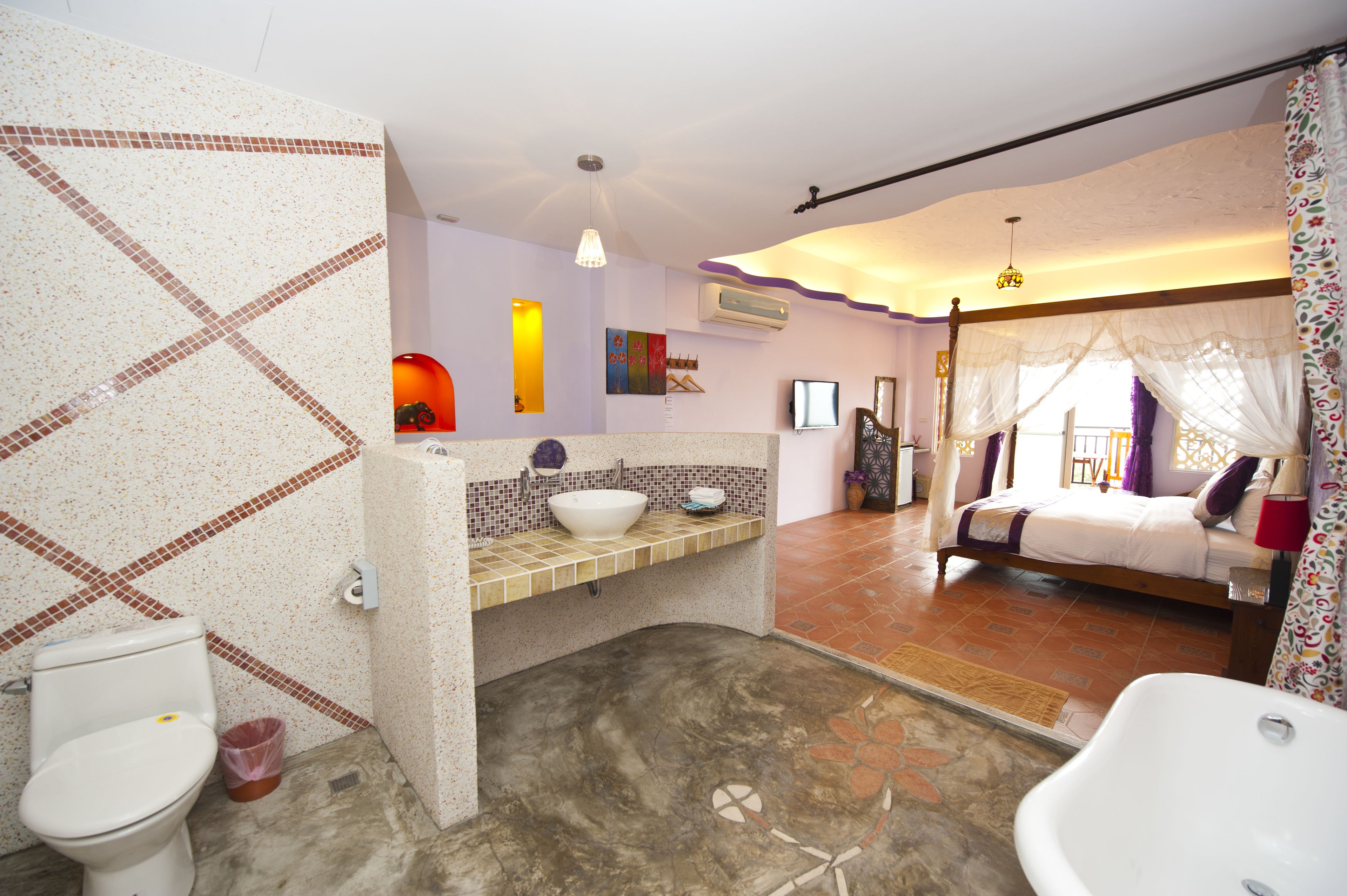 Quarto casal romântico, 1 cama de casal, vista para o oceano | Escrivaninha, quartos à prova de som, camas extras/dobráveis (sobretaxa)