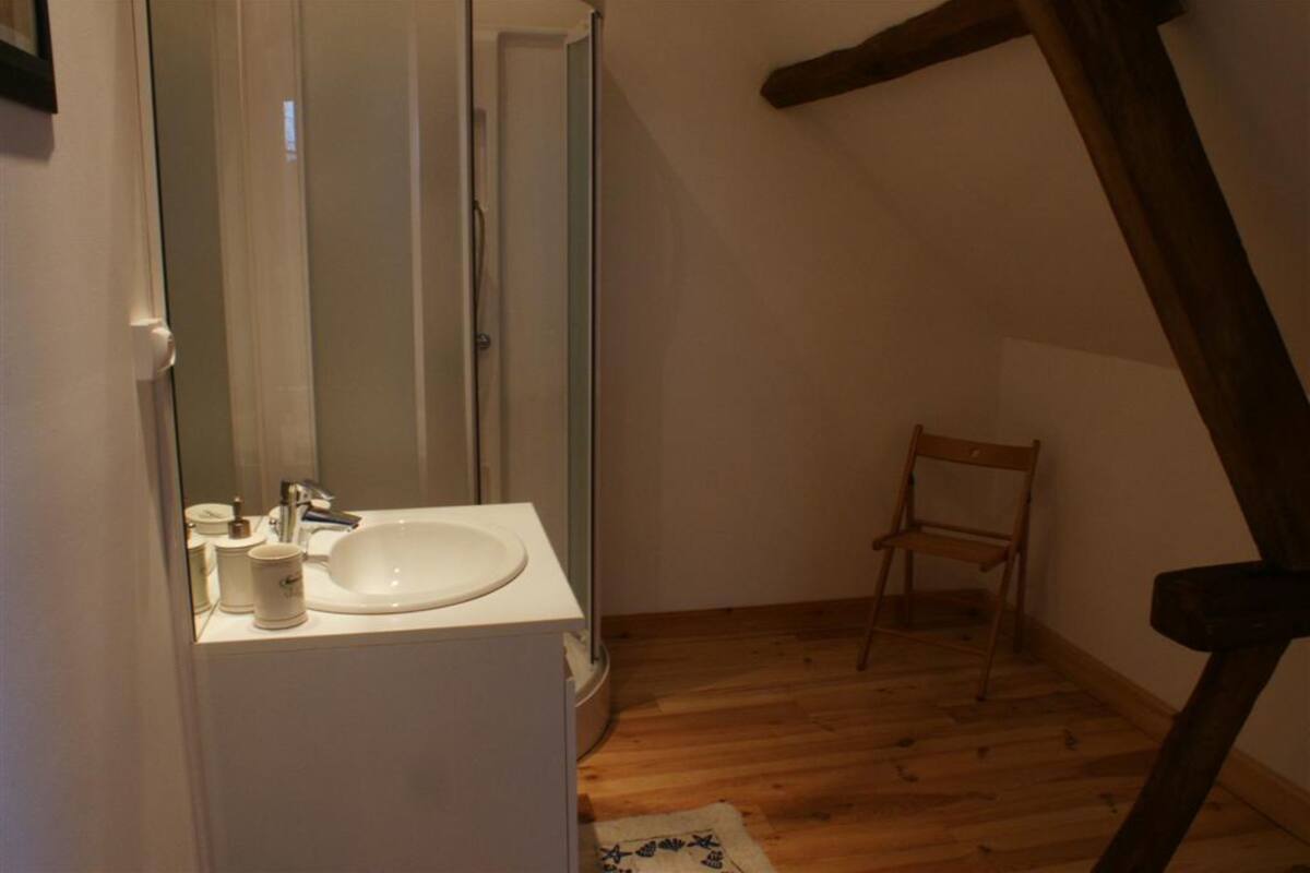 Shower, hair dryer (on request), towels