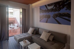 Grand Apartment, Terrace, Courtyard View | Living area | Smart TV, Netflix - Athenian Yard Suites (Athens)