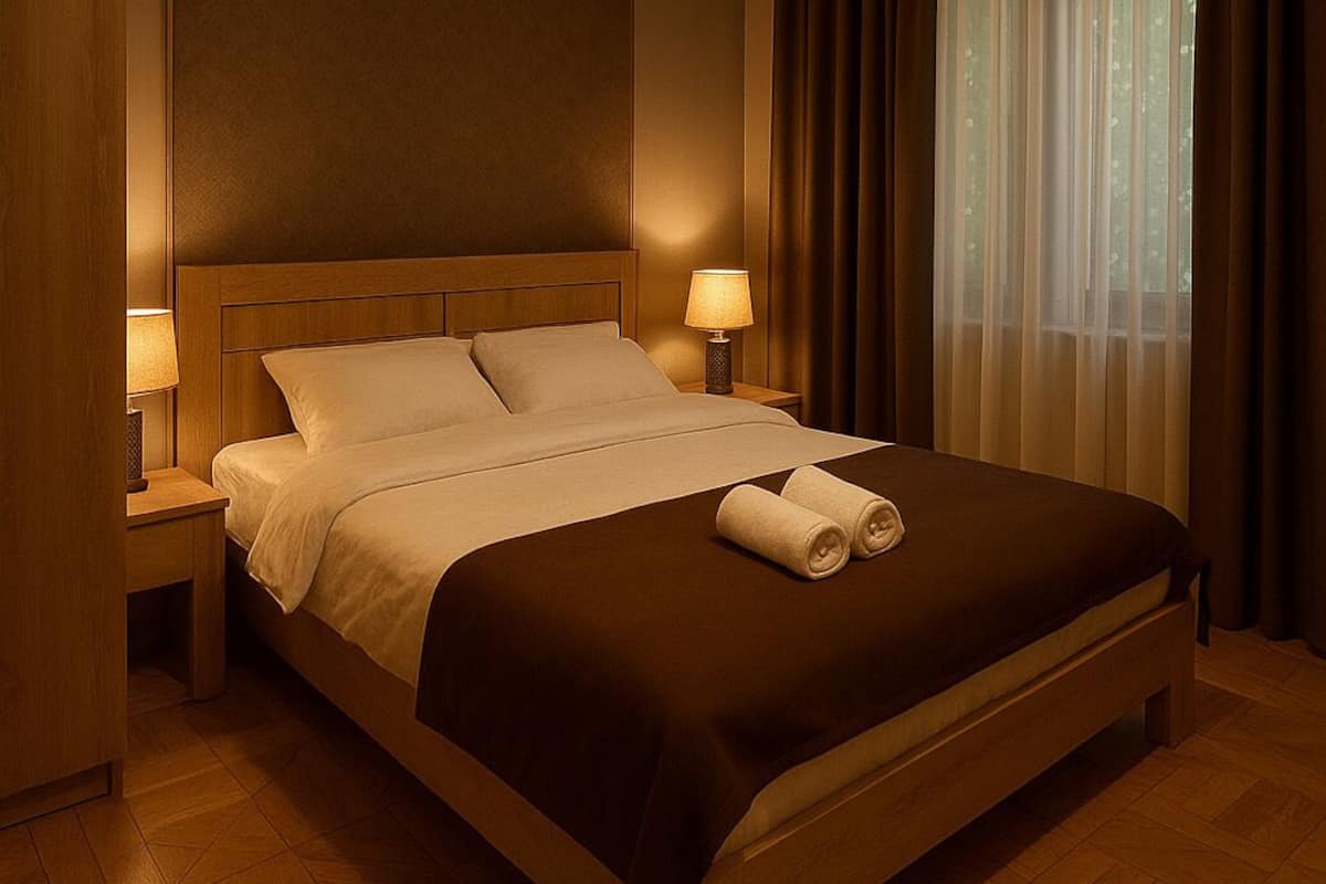 Roupas de cama premium, frigobar, individualmente decorados