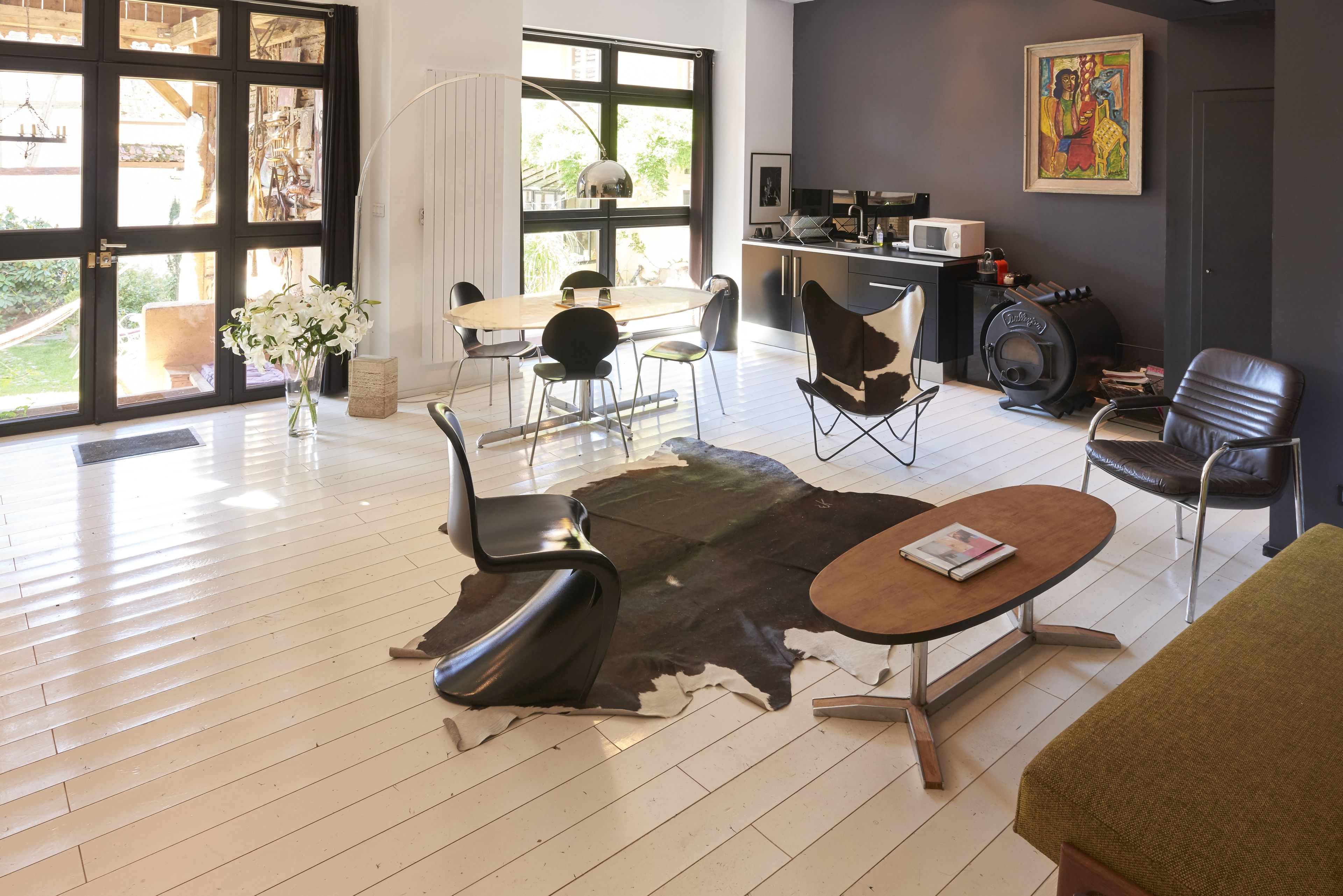 华丽复式房, 花园景观 | 私人厨房 | 冰箱、微波炉、炉灶、意式浓缩咖啡机