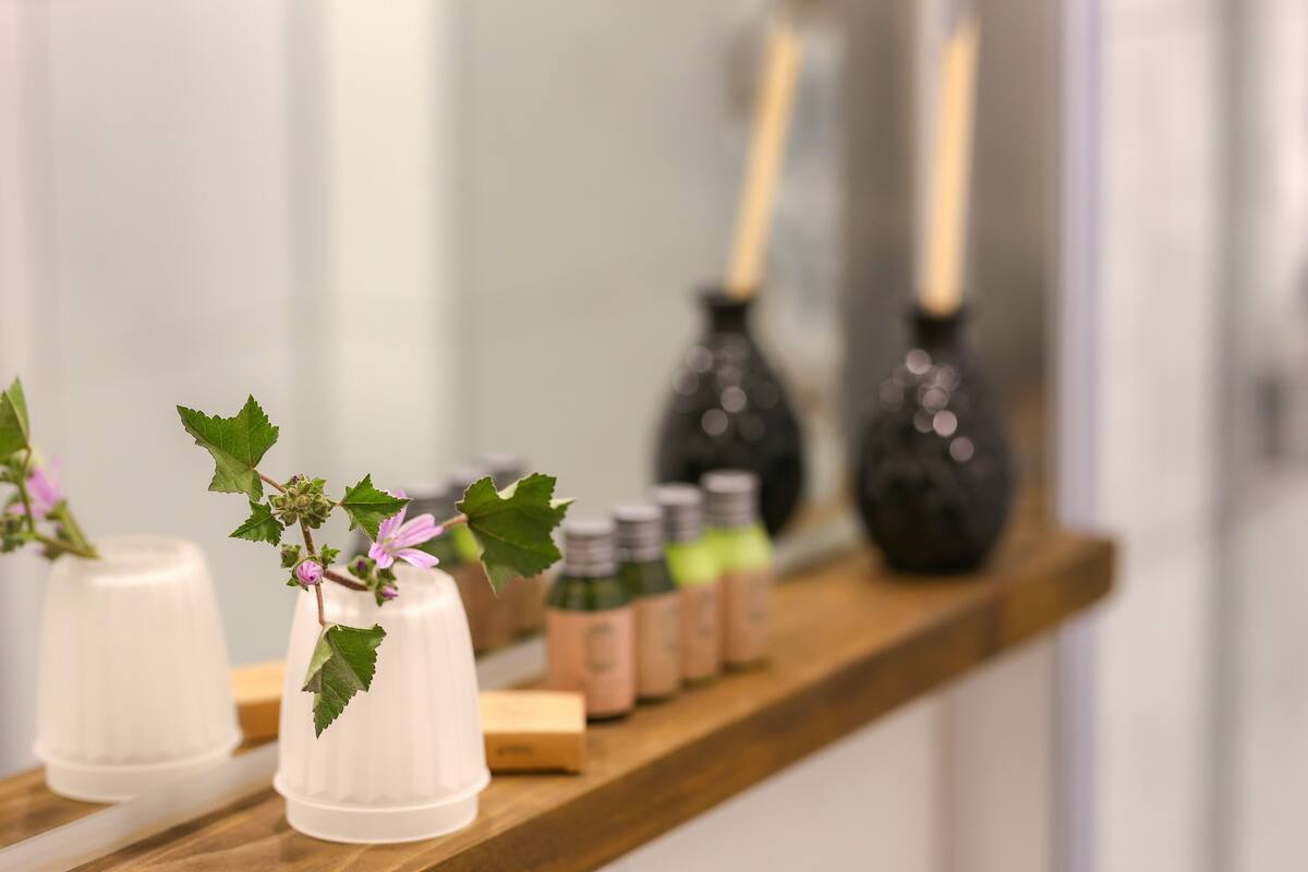 shower, free toiletries, hair dryer, slippers