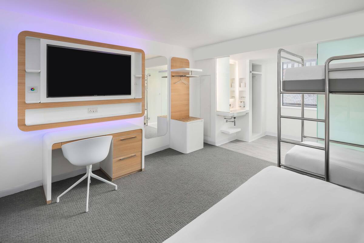 Premium bedding, memory-foam beds, in-room safe, blackout curtains
