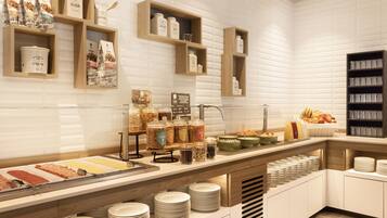 Café da manhã com buffet todos os dias mediante uma taxa