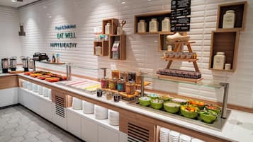 Daily buffet breakfast (EUR 21.50 per person)