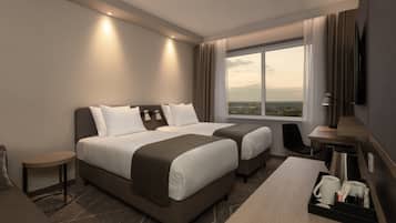 Literie hypoallergénique, coffres-forts dans les chambres, bureau