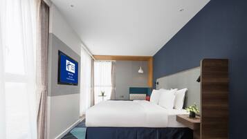 In-room safe, desk, blackout curtains, soundproofing