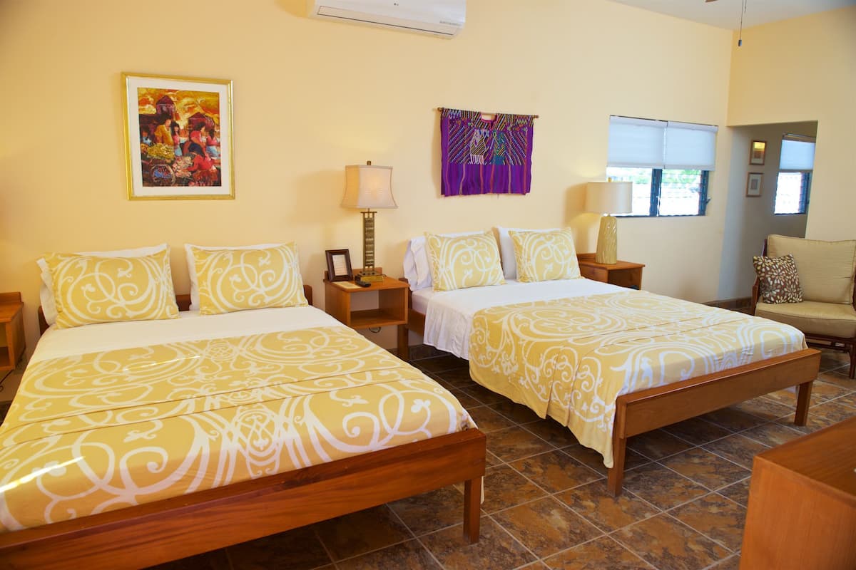 Deluxe Double Room, 2 Queen Beds, Ocean View | 2 bedrooms, free WiFi, bed sheets, wheelchair access