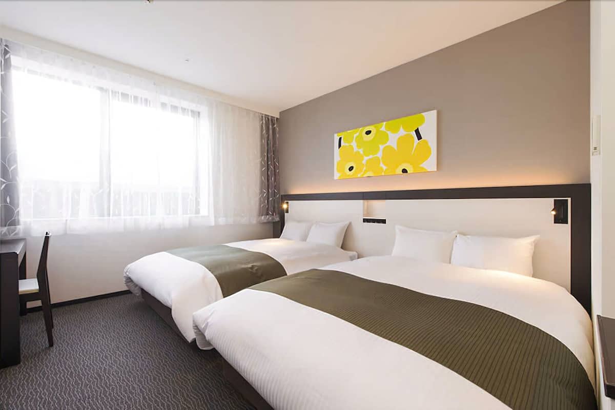 twin room, 2 double beds, non smoking | 1 bedroom, down duvets, desk, blackout curtains