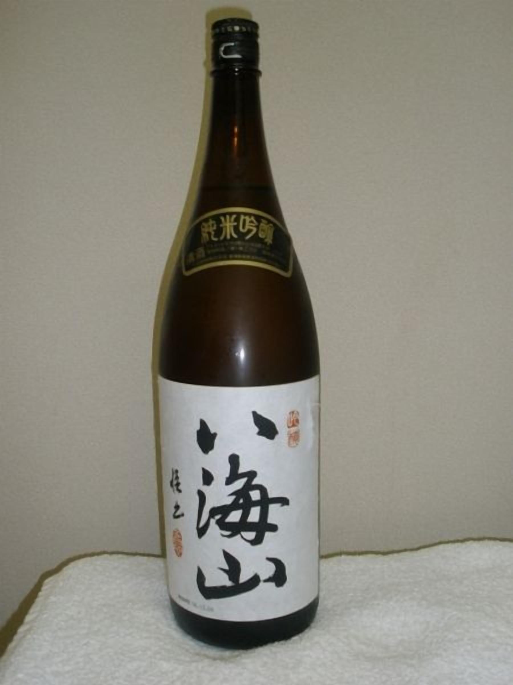 A bottle with a label that includes Japanese characters.
