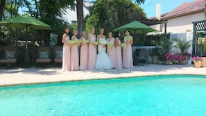 Outdoor wedding area