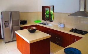 Fridge, microwave, dishwasher, electric kettle