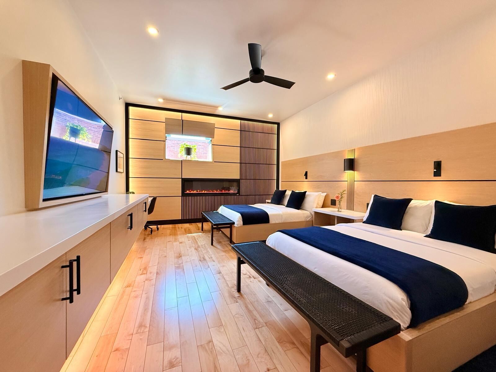 Luxury Room 5 - 2 Queen Beds | Premium bedding, minibar, blackout drapes, iron/ironing board