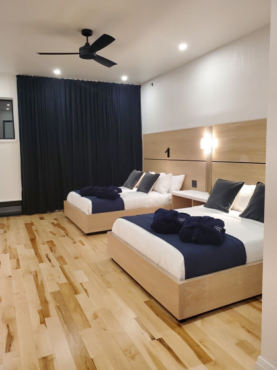 Premium bedding, minibar, blackout drapes, iron/ironing board