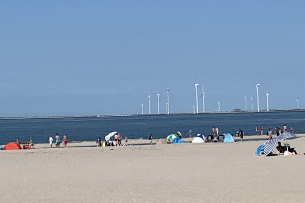Vlak bij het strand