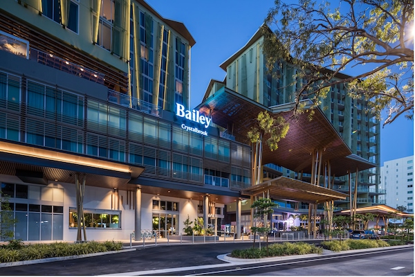 Front of property – evening/night