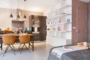 Dining - Marais Market Street Gem | Chic 1BR + Sofa Bed (Paris)