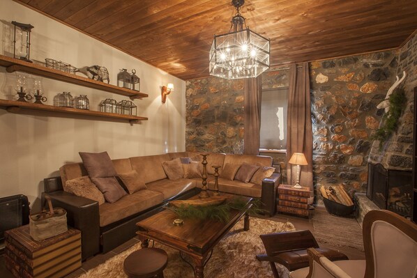 TV, fireplace, DVD player, stereo - Dandy Villas Palios Agios Athanasios |Rustic | Fireplace | Up to 6 (Agios Athanasios)
