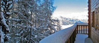 Chalet, 350m from resort center, sauna, terrace, balcony, fireplace or stove, parking, tv
