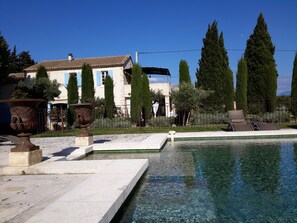 Outdoor pool - Accommodation in Drôme provençale in an 18th century farmhouse with swimming pool (Tulette)