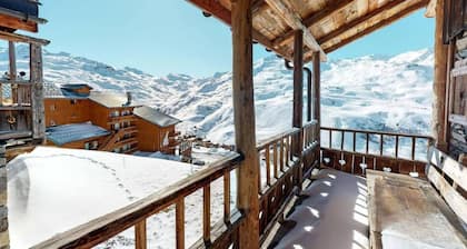 Chalet, view mountain, fitness, sauna, balcony, fireplace or stove, tv, ski locker, 210mÂČ