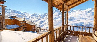 Chalet, 10m from ski slopes, Ground floor, view mountain, fitness, sauna, balcony