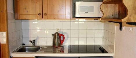 Fridge, microwave, dishwasher