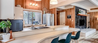 Dog-friendly home with pool, private sauna, & golf course view