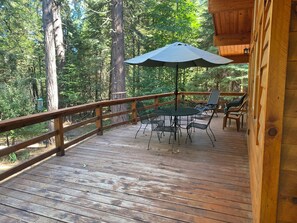 Outdoor dining - Cozy and comfortable wooded cabin (Alta)