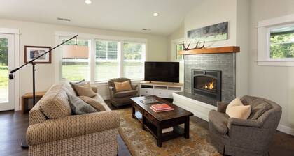 New creek-side home in the country with modern amenities