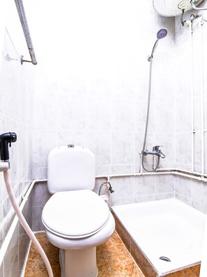 Towels, soap, shampoo, toilet paper