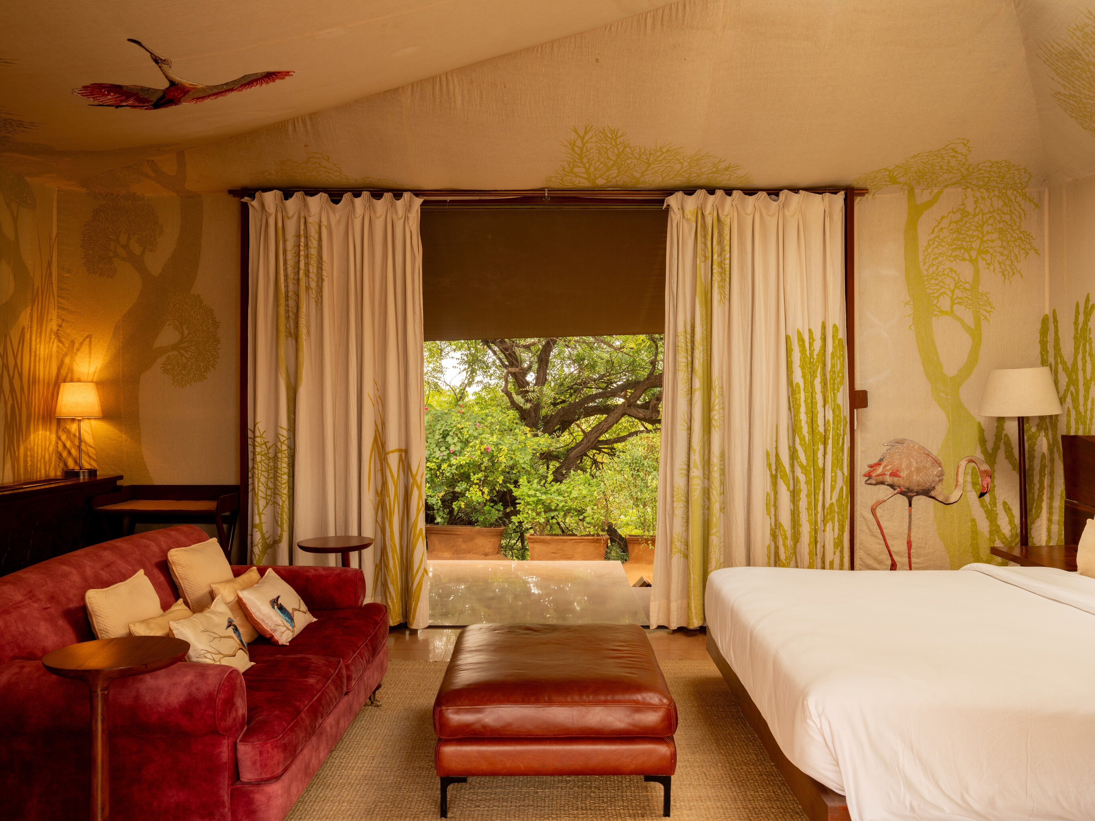 Luxury Tent | Premium bedding, in-room safe, desk, laptop workspace