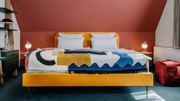 Premium-dobbeltværelse | Allergivenligt sengetøj, pengeskab på værelset, individuelt design