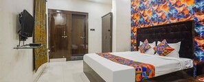 Phòng đôi Superior, 1 phòng ngủ, phù hợp cho người khuyết tật, quang cảnh thành phố | Bộ trải giường bằng vải cotton Ai Cập, bộ đồ giường cao cấp 