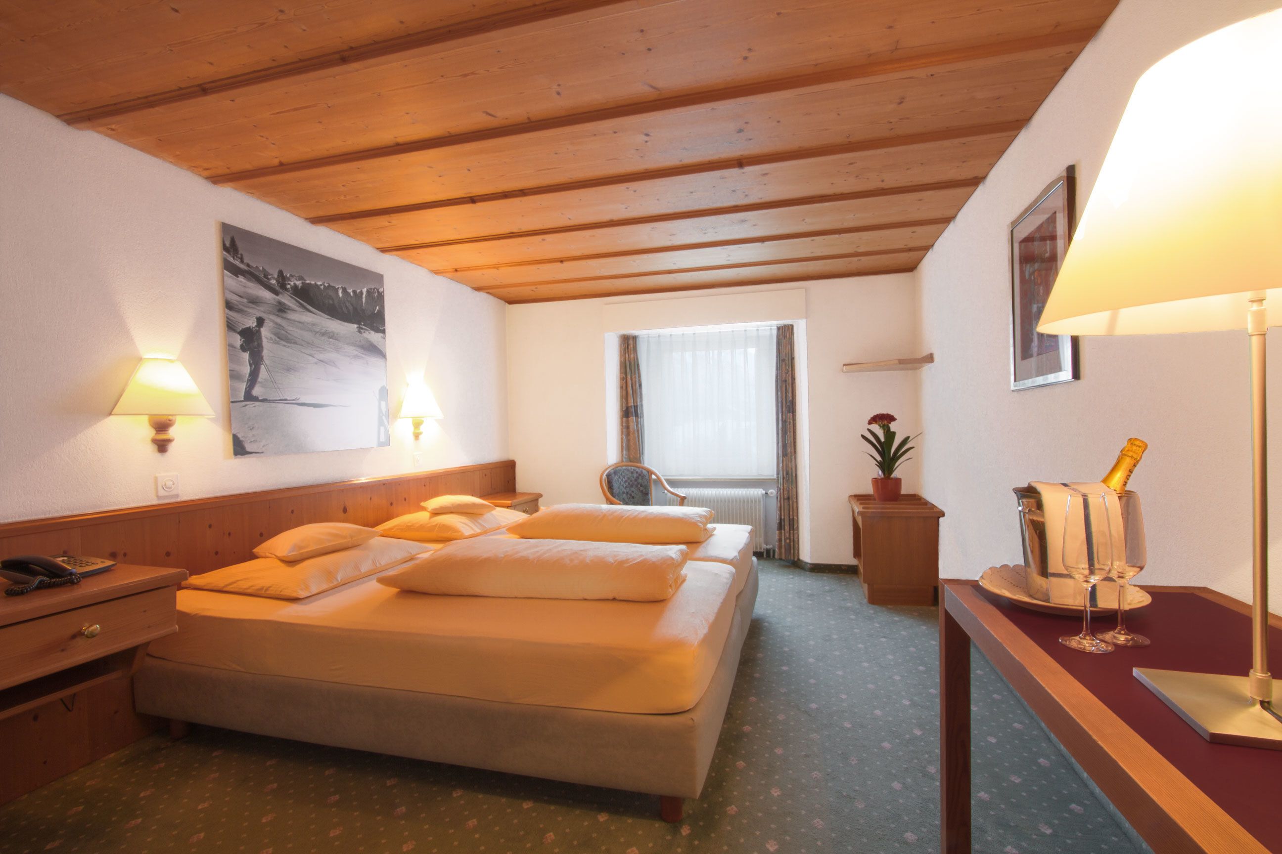 standard double room, mountain view | hypo-allergenic bedding, in-room safe, desk, free wifi