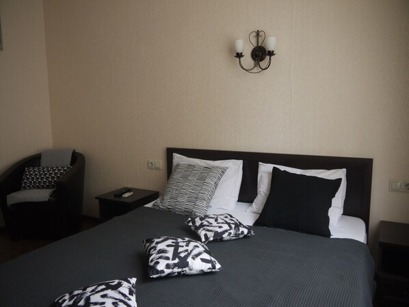 Standaard kamer, 1 kingsize bed, uitzicht op stad | Een minibar, individueel gedecoreerd, individueel gemeubileerd