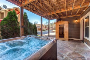 House, Multiple Beds, Hot Tub | Terrace/patio - Aqua Paradise - Six Bedroom Chalet (Gatlinburg)
