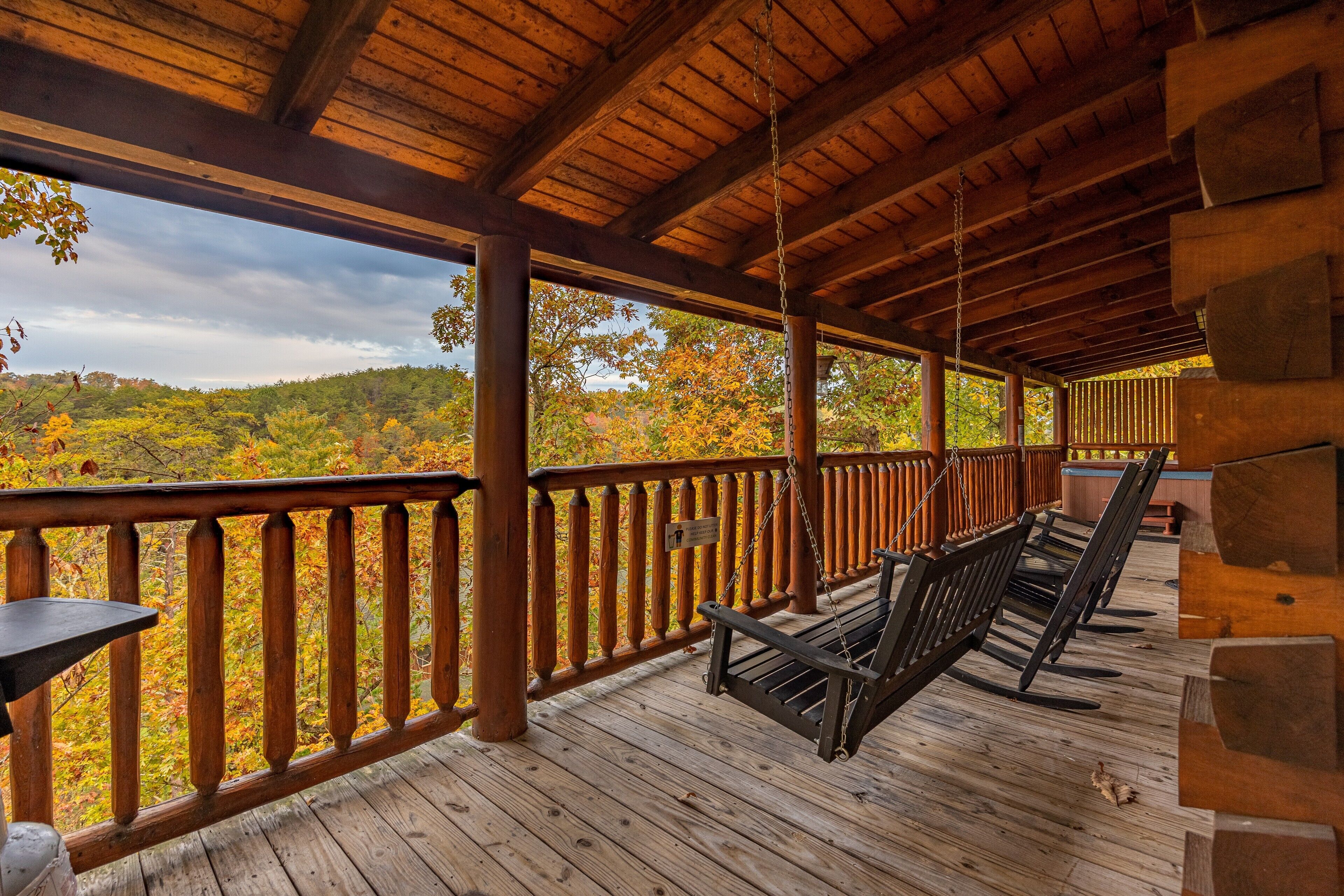 Cabin, Multiple Beds, Hot Tub, Mountain View | Balcony