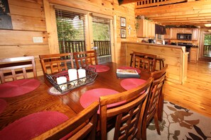 Cabin, Multiple Beds, Hot Tub | Private kitchen