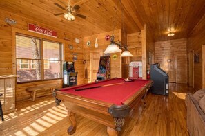 Cabin, Multiple Beds, Hot Tub, Mountain View | Games room