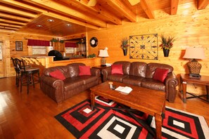Living room - Wavyleaf Retreat - Four Bedroom Cabin (Sevierville)