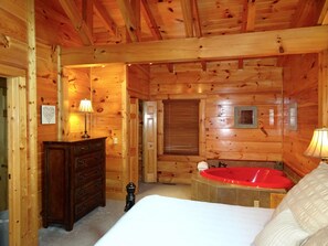 Cabana, 1 cama King e sofá-cama, lareira | 1 quarto, Wi-Fi de cortesia