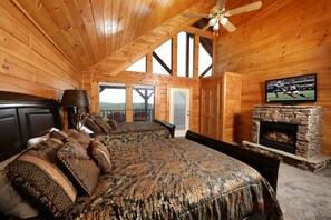 Cabaña, varias camas, hidromasaje, vista a la montaña | 7 habitaciones, wifi gratis y ropa de cama 