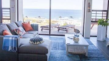 Comfort Villa, 2 Bedrooms, Ocean View | Living area | Flat-screen TV